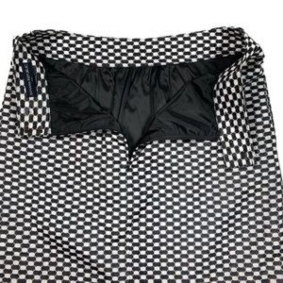 Banana Republic Factory Black and White Honeycomb Print A-Line Mini Skirt Size 6 - Picture 3 of 8